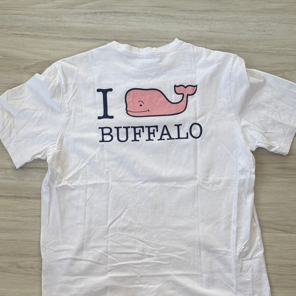 Vineyard Vines Buffalo White Short Sleeve Pocket Tee